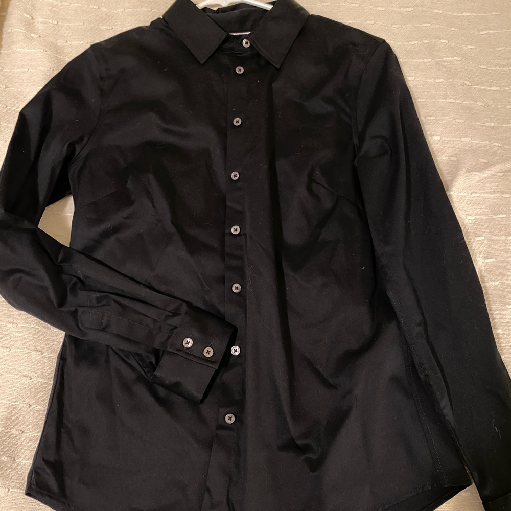 Banana Republic Black Tailored Fit Button Down